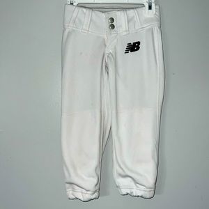 New Balance Boys Youth extra small size 5/6 baseball pants - white - used